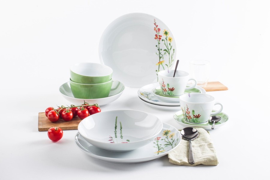 Sets 12-Teilig | Kahla Kahla Wildblume Design 2 Go Set 12Tlg. Wildblume Rot/Gelb