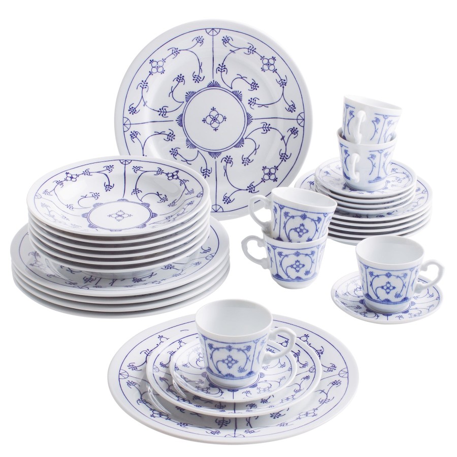 Sets 30-Teilig | Kahla Kahla Blau Saks Kombiservice 30Tlg. Blau Saks