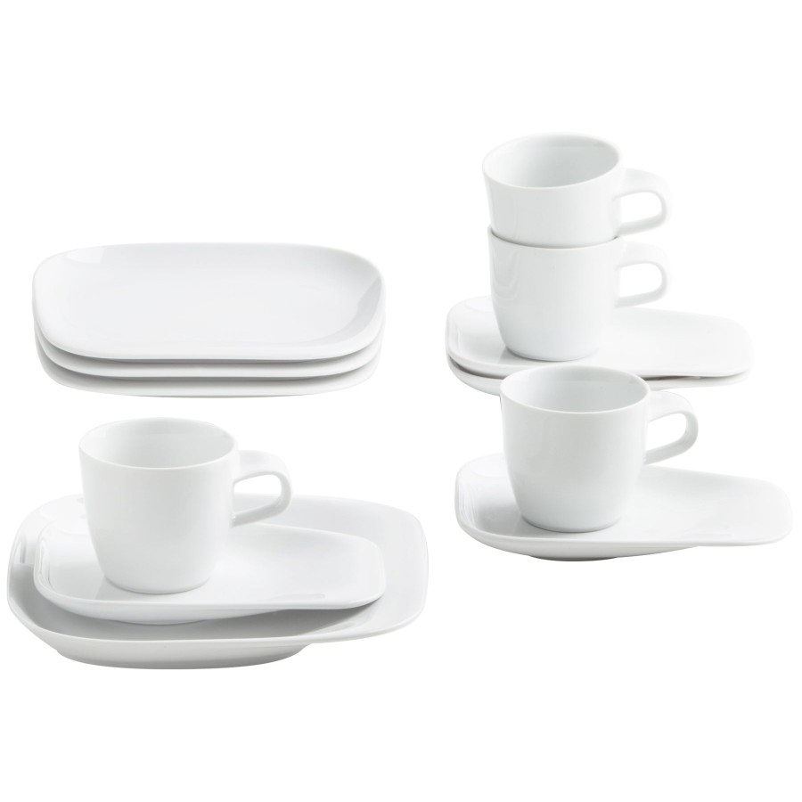 Sets 12-Teilig | Kahla Kahla Elixyr Kaffeeservice 12Tlg. Weis