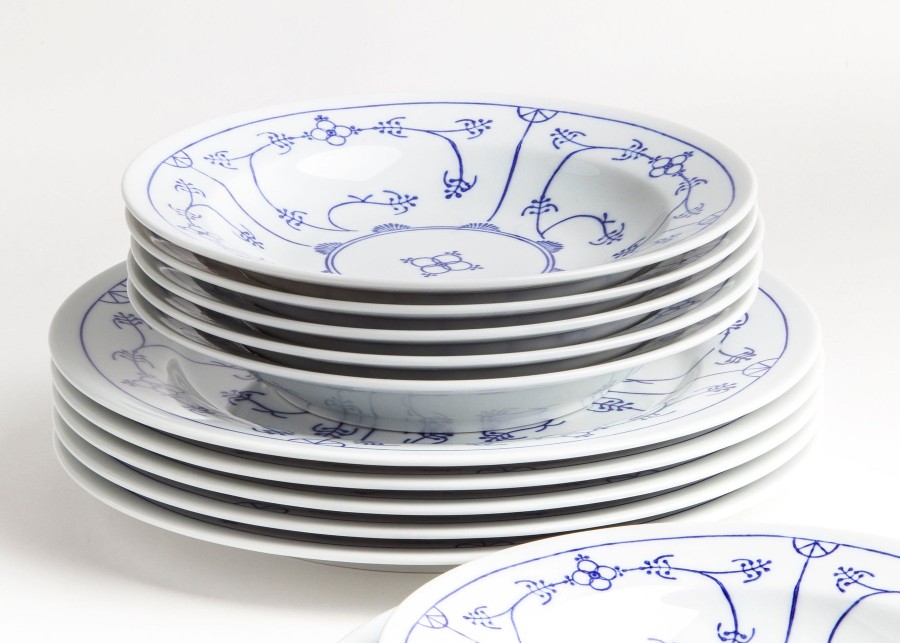 Sets 12-Teilig | Kahla Kahla Blau Saks Tafelservice 12Tlg. Blau Saks