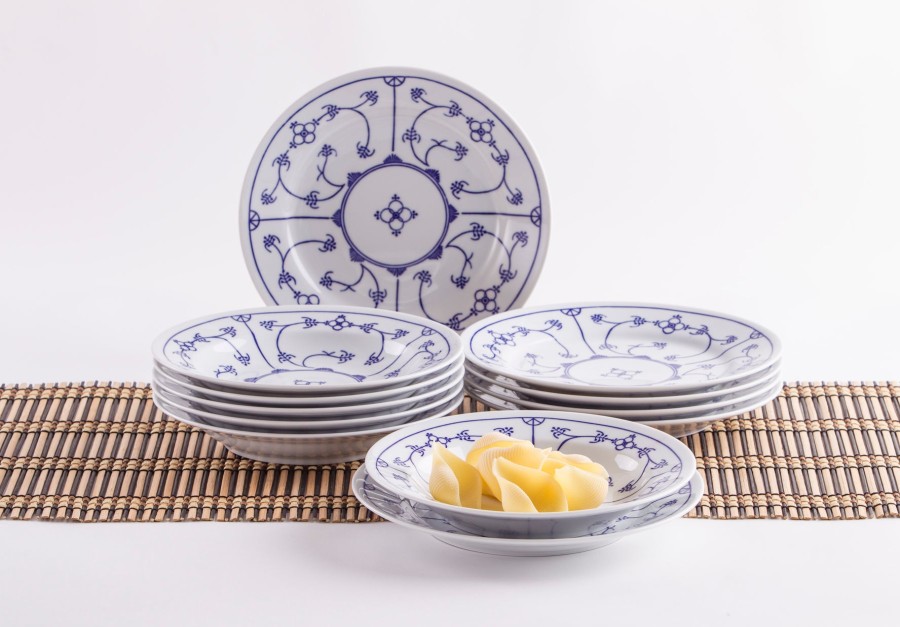 Sets 12-Teilig | Kahla Kahla Blau Saks Tafelservice 12Tlg. Blau Saks