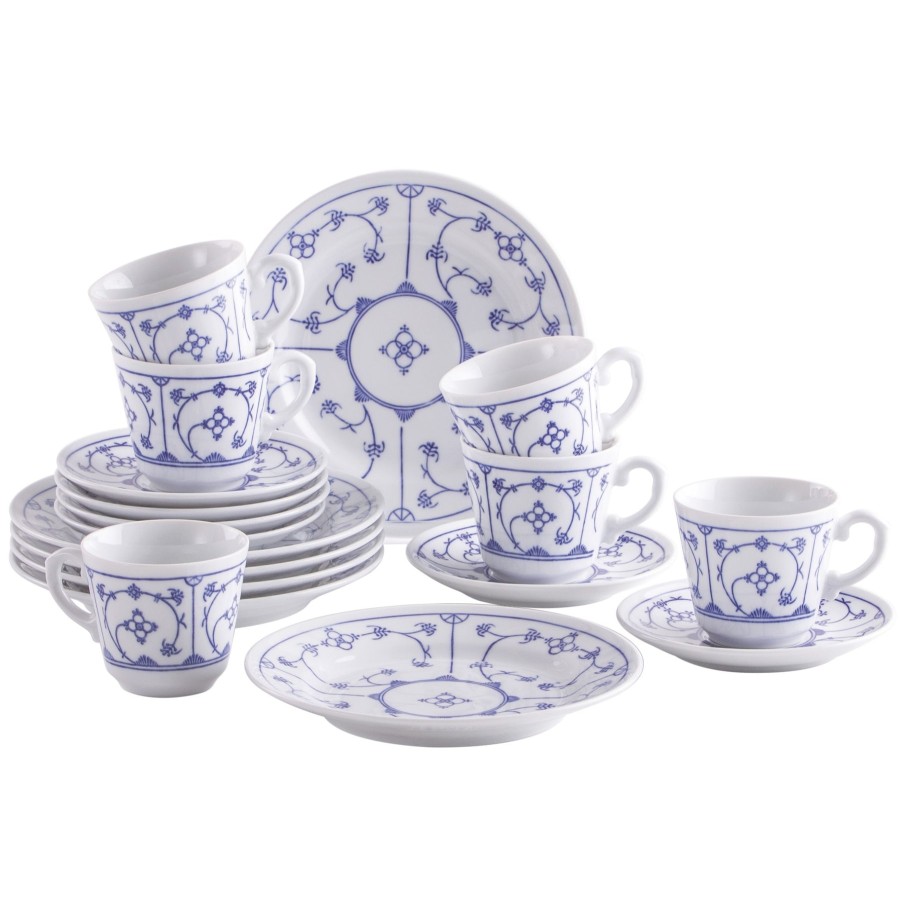 Sets 18-Teilig | Kahla Kahla Blau Saks Kaffeeservice 18Tlg. Blau Saks