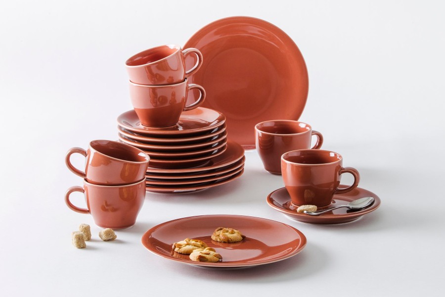 Sets 18-Teilig | Kahla Kahla Homestyle Kaffeeservice 18Tlg. Siena Red