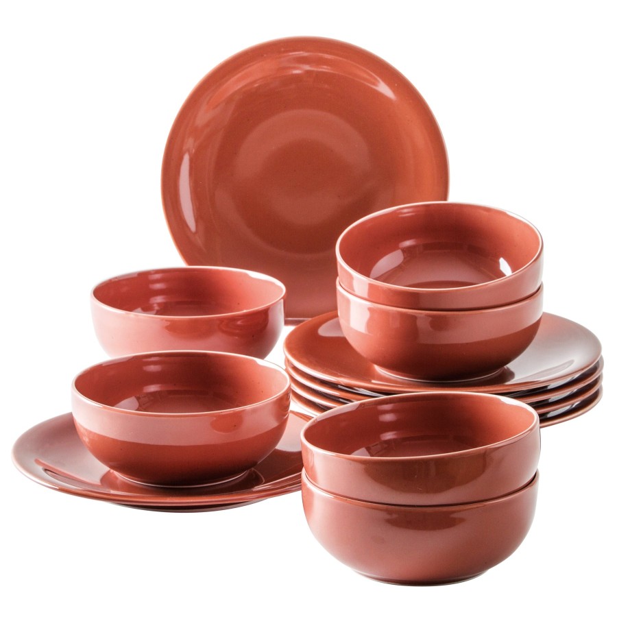 Sets 12-Teilig | Kahla Kahla Homestyle Tafelservice 12Tlg. Siena Red